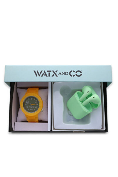Watx & CO Γυναικείο Ρολόι με Κίτρινο Λουράκι από Καουτσούκ