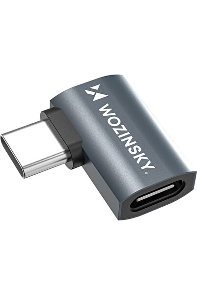 WOZINSKY Μετατροπέας USB-C αρσενικό σε USB-C θηλυκό Γκρι 1 τεμάχιο WPKB-01
