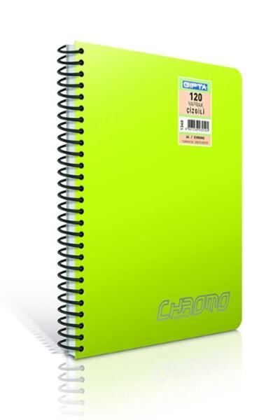 Gıpta Plastic Cover Lined 80 Sheets A4 Spiral Notebook 12 Pack
