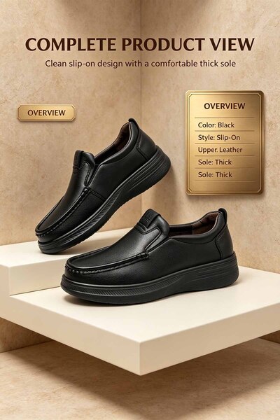 Alnoor Global Store Elegant Business Casual Footwear - Easy Wear Design for O...