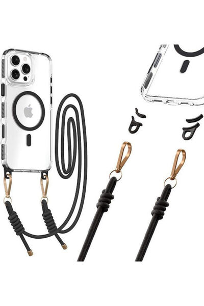 tel protect Πίσω Θήκη Σιλικόνης 1.2mm με Λουράκι Διαφανής (iPhone Air)