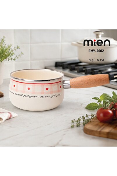 MİEN Cutie 14 cm Enamel Bubble Deep Sauce Pan