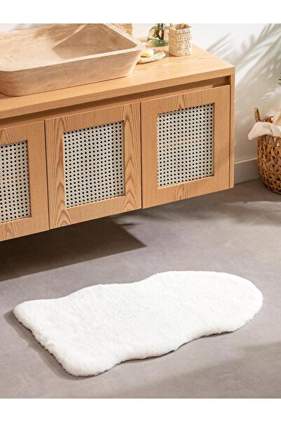 LC Waikiki Lcw Home Ecru Plush Bath Mat 55X85 cm