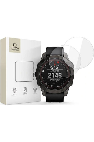 Tech-Protect Glass Fit+ σετ 2 τεμαχίων Garmin Fenix 7x 7x Pro Διαφανές
