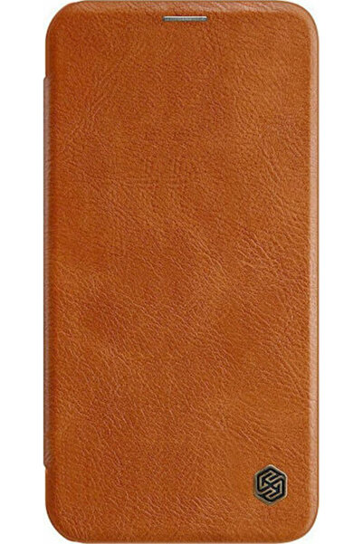Nillkin Θήκη Qin Book από Συνθετικό Δέρμα Καφέ (iPhone 12 mini) Κωδικός: 2453295