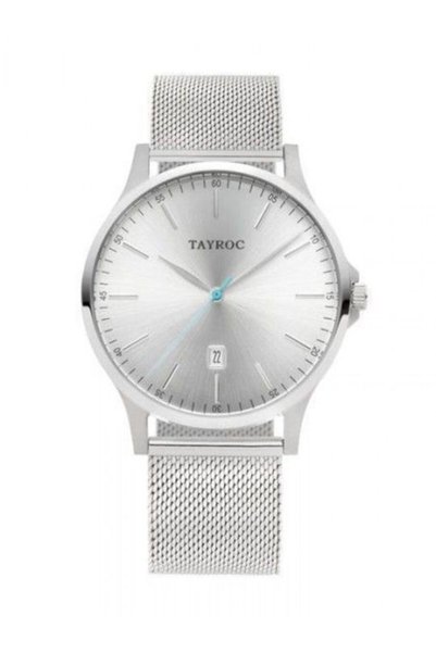 Other Tayroc Ανδρικό Ρολόι 40mm με Γκρι Μεταλλικό Λουράκι και Μπαταρία