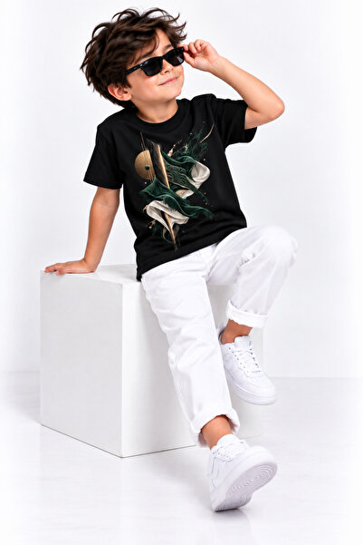 Rabona Fashion Saudi Arabia Emerald Heritage Abstract Art Graphic Kids T-Shirt