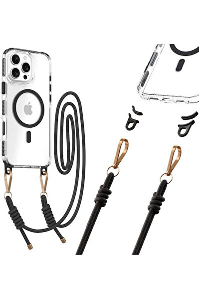 tel protect Πίσω Θήκη Σιλικόνης 1.2mm με Λουράκι Διαφανής (iPhone 15)