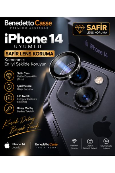 lucek cases iPhone 14 Compatible Sapphire Camera Lens Protector – Easy Instal...