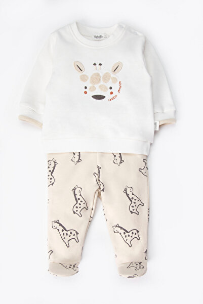 Bebetto Three-Strap Sweat 2-Piece Set (so Happy) Beige