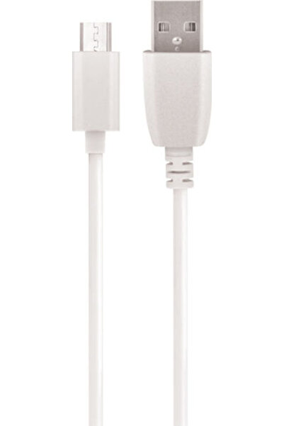 MaXlife Καλώδιο USB 2.0 σε micro USB, κανονικό, 1μ, Λευκό (MAXLIFEMICROW)