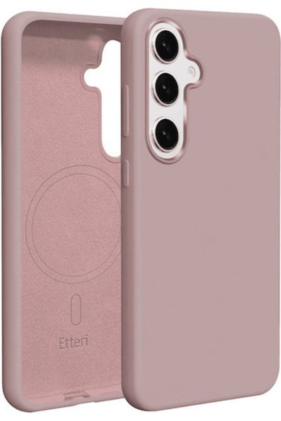 Etteri Mag Book Σιλικόνη / Σκληρυμένο Γυαλί Ροζ (Galaxy S26)