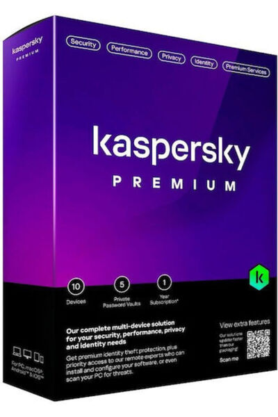 KASPERSKY Premium 2024 για 10 Συσκευές και 1 Έτος Χρήσης (Ηλεκτρονική Άδεια)