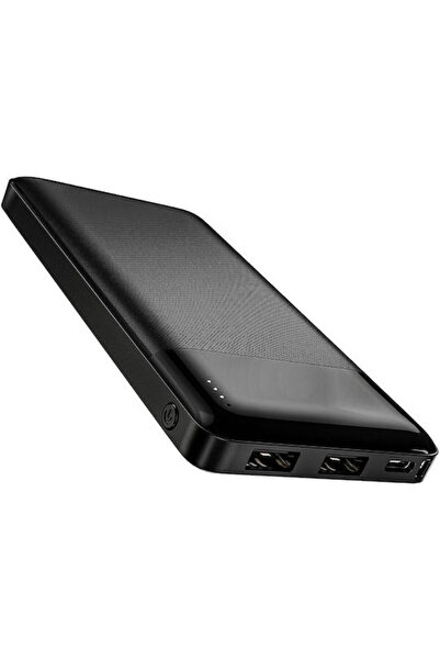 Hoco J72 Power Bank 10000mAh 10W με 2 θύρες USB-A και 1 θύρα USB-C Μαύρο