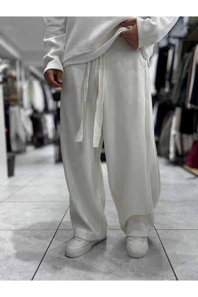 BYBASICMAN Beige Loose Fit Belted Waffle Tracksuit Hm