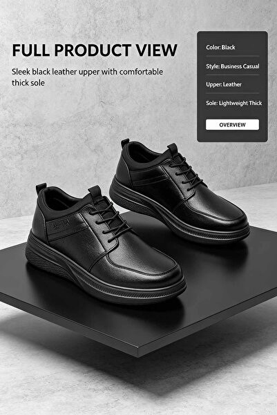 Alnoor Global Store Premium Leather Formal Shoes for Men - Lightweight & Comf...