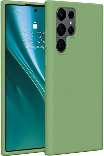 OEM Etteri Πίσω Κάλυμμα Σιλικόνης Πράσινο (Galaxy S22 Ultra) Κωδικός: GSM183481