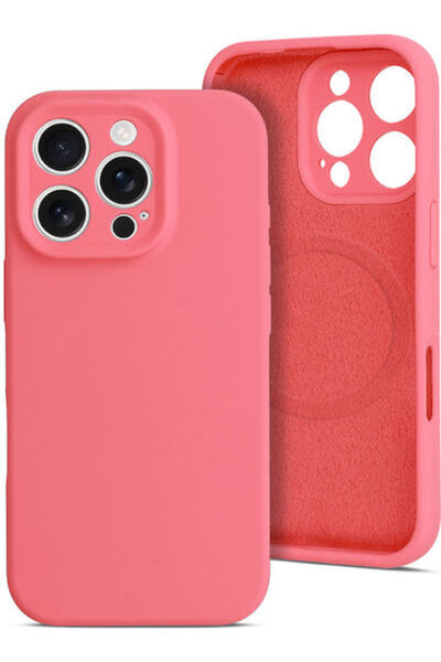 OEM Magcolor Pure Κόκκινη Θήκη Πλάτης Σιλικόνης (iPhone 16 Pro Max)