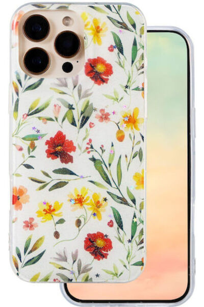 Telforceone Glow Glam Πίσω Κάλυμμα Σιλικόνης 2mm Λευκό (iPhone 15 Pro)