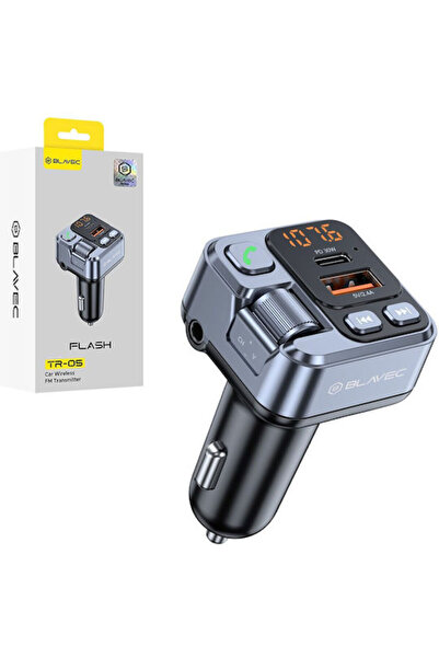 Blavec Πομπός FM αυτοκινήτου με Bluetooth USB Type-C AUX