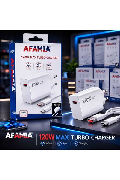 120W Hızlı Şarj Aleti Adaptörü QC 3.0 / PD USB-C Type-C