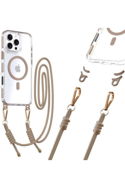 tel protect Πίσω Θήκη Σιλικόνης 1.2mm με Λουράκι Διαφανής (iPhone 17)