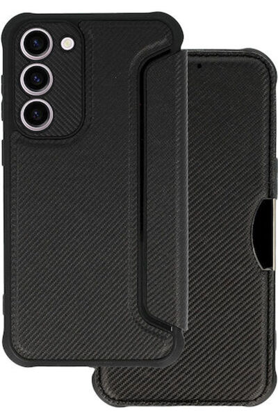 OEM Θήκη Βιβλίο Σιλικόνης / Δερμάτινη Μαύρη (Galaxy S23+)