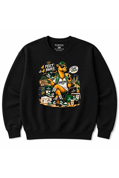 Rabona Fashion Saudi Arabia 4 Feet 4 Pairs Camel Sneaker Funny Graphic Sweats...