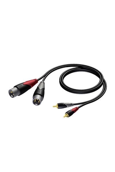 PROCAB CLA-701-3 - Καλώδιο 2 x XLR αρσενικό - 2 x RCA/Cinch αρσενικό 3 μέτρα