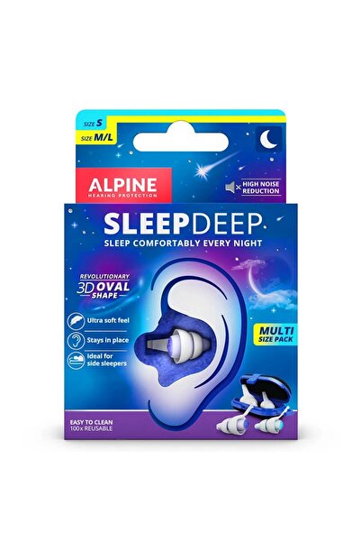 Alpine SleepDeep Πακέτο Πολλαπλών Μεγεθών - Ωτοασπίδες για βαθύ ύπνο σε 2 ζεύ...