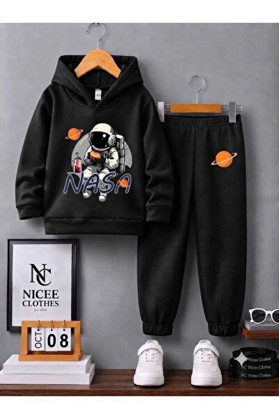 Leto Lykia Children's Tracksuit Unisex (Hamburger-Edding Astronaut Winter Print)