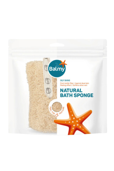 Balmy Palmy Rectangular Natural Exfoliating Bath Sponge