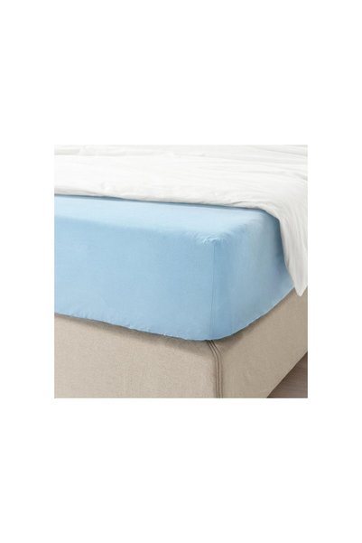 IKEA ملاءة سرير مطاطية، أزرق فاتح، 90x200 سم