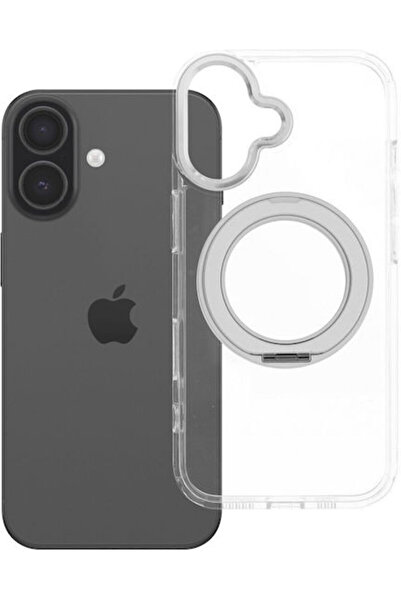 OEM Θήκη iPhone 17 με Κυκλική Βάση Στήριξης, Συμβατή με MagSafe, Διαφανής