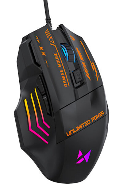 WOZINSKY WMGK-1179W RGB Ποντίκι Gaming 7200 DPI Μαύρο