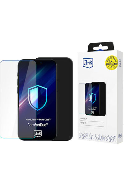 3MK Comfortduo Σετ Πίσω Κάλυψης Σιλικόνης με Σκληρυμένο Γυαλί Μαύρο για Galax...