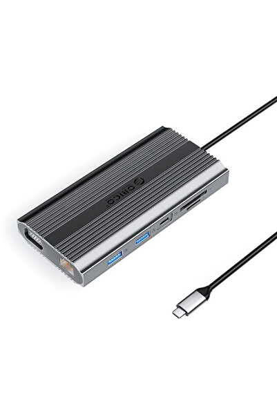 Orico XDR 12 σε 1 Σταθμός Σύνδεσης USB-C με HDMI 4K PD Ethernet Γκρι