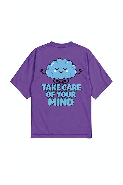 genosha Take Care Mind Oversize T-Shirt with Front and Back Print