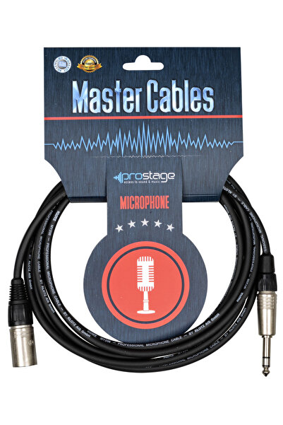 Prostage MTS-006 - Επαγγελματικό καλώδιο XLR αρσενικό σε Jack 1/4 TRS 0,6 μέτρα