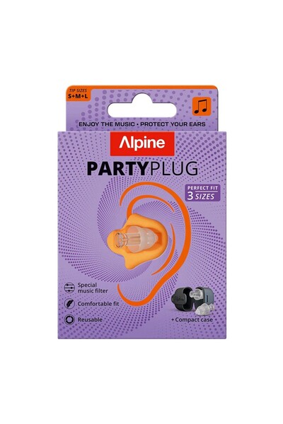 Alpine PartyPlug Διαφανείς 3 Μεγέθη - Ωτοασπίδες για μουσική σε 3 μεγέθη άκρω...