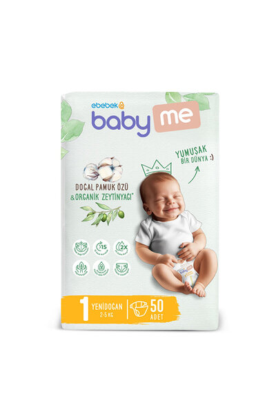 Baby&Me baby me Yenidoğan 1 Bebek Bezi 2-5 kg 50 Adet