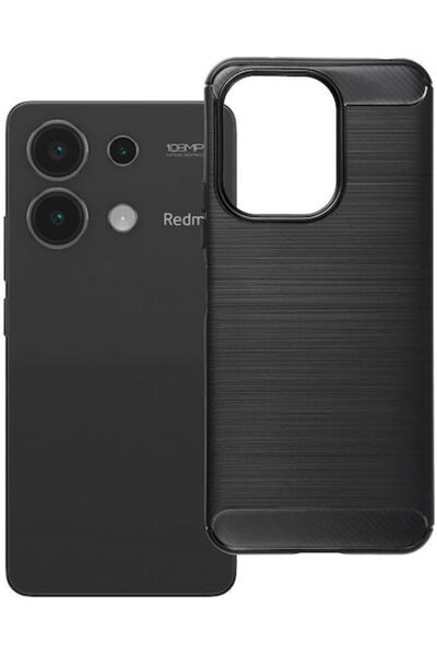 OEM 4G Carbon 2.0 Μαύρη Θήκη Πλάτης Σιλικόνης (Redmi 13 / Poco M6 4G)