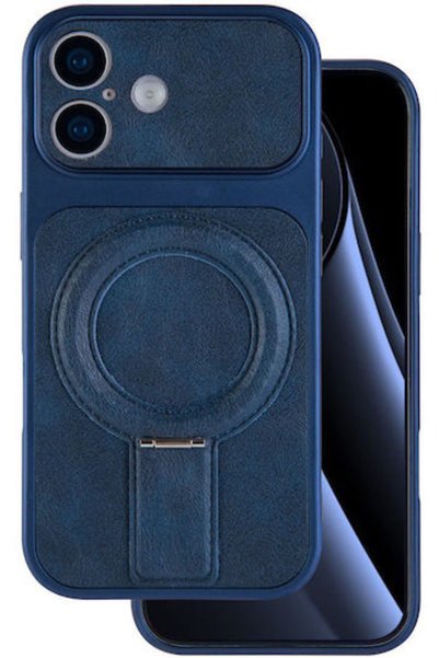 OEM Luxgrip Mag Blue Συνθετικό Δερμάτινο Πίσω Κάλυμμα iPhone 15 Pro