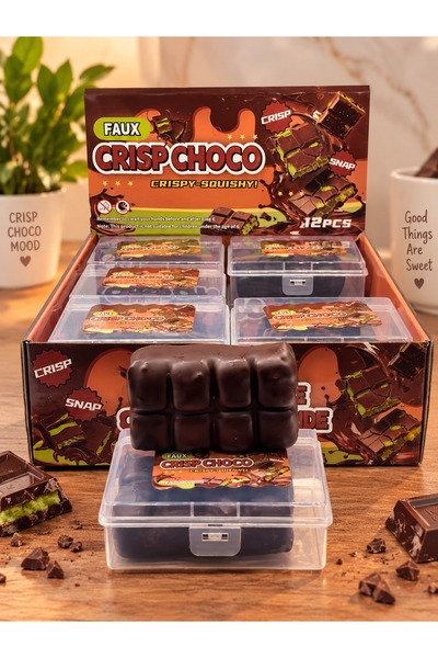 Tianzi Crisp Choco Çikolata Görünümlü – Kutulu Yumuşak Sıkılabilir Stres Oyun...