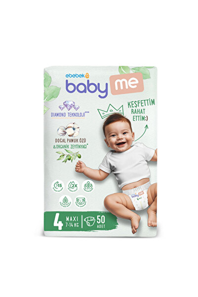 Baby&Me baby me Maxi 4 Numara Bebek Bezi 7-14 kg 50 Adet
