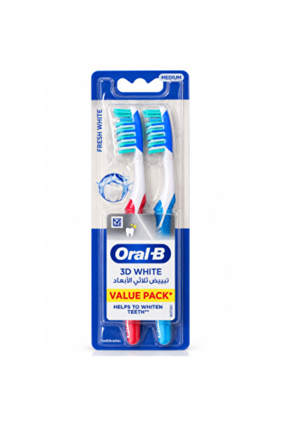 Oral-B Oral B 3D White Whitening Toothbrush - 2 Pieces - Assorted Colors