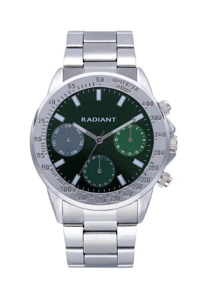 Radiant Ανδρικό Ρολόι 45mm με Μπαταρία και Ασημί Ατσάλινο Μπρασελέ