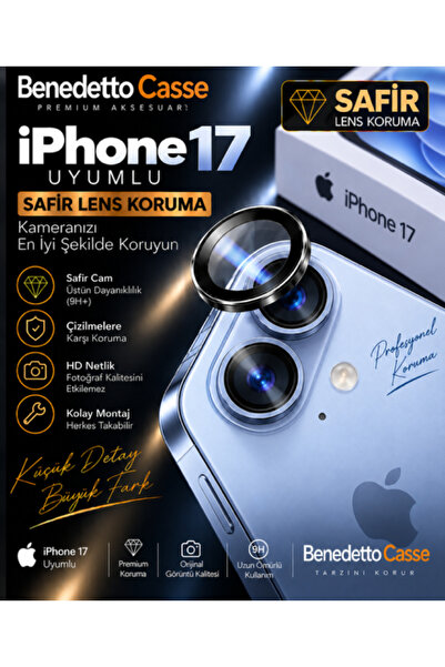 lucek cases واقي عدسة الكاميرا من الياقوت الأزرق متوافق مع iPhone 17 - سهل ال...
