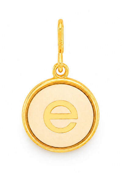 Alex and Ani Επιχρυσωμένο μονόγραμμα-φυλαχτό