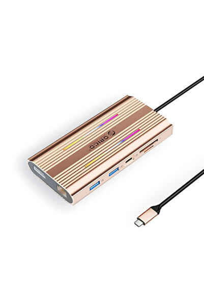 Orico XDR 12 σε 1 RGB USB-C Σταθμός Σύνδεσης με HDMI/DisplayPort 4K PD Ethern...